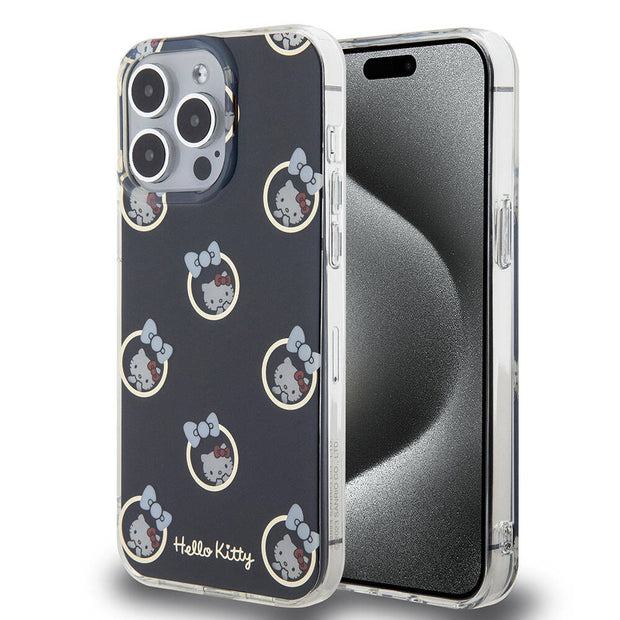 Hello Kitty iPhone 15 Pro Max Elektroplating Kabarcık Baskılı Kılıf – Fotoğraf 1