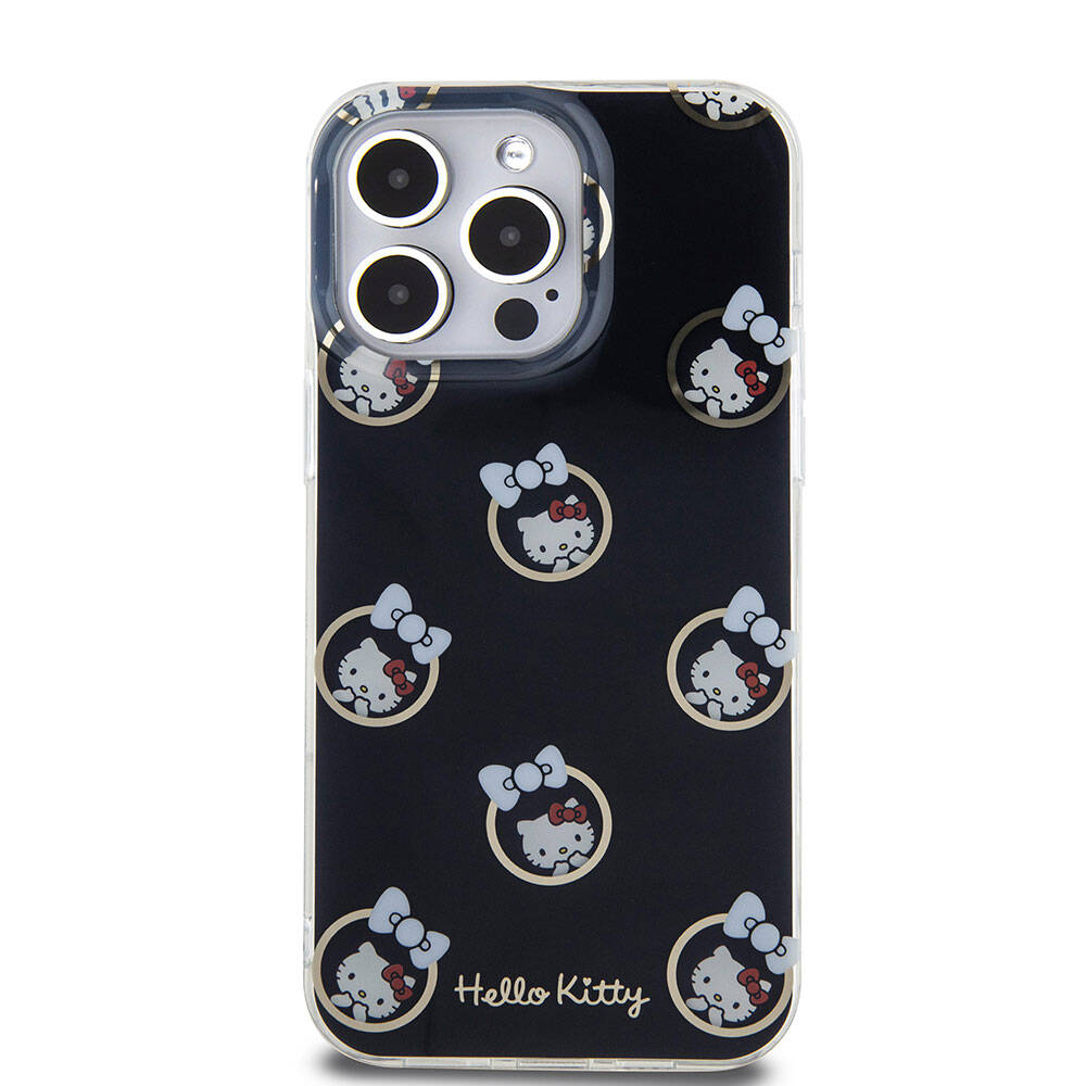 Hello Kitty iPhone 15 Pro Max Elektroplating Kabarcık Baskılı Kılıf – Fotoğraf 3