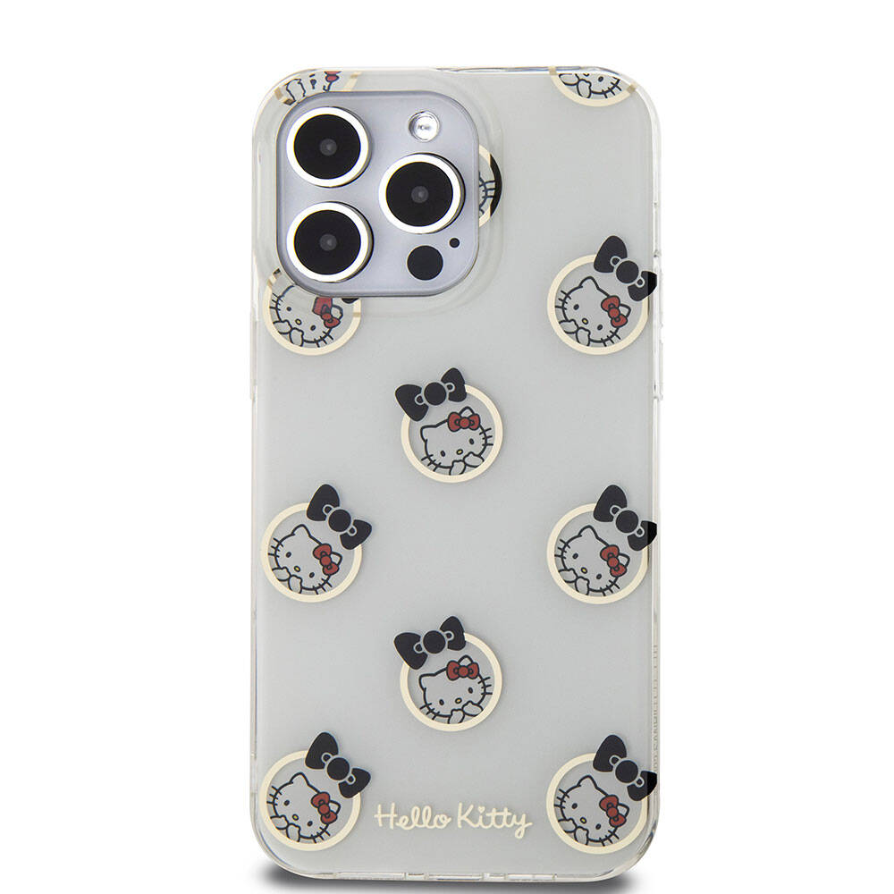 Hello Kitty iPhone 15 Pro Max Elektroplating Kabarcık Baskılı Kılıf – Fotoğraf 9
