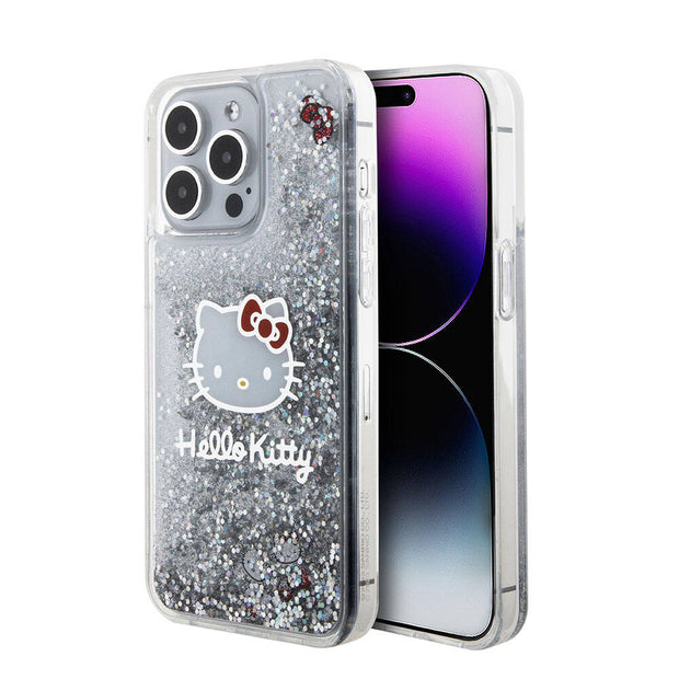 Hello Kitty iPhone 15 Pro Max Sıvılı Glitter Kılıf – Fotoğraf 1