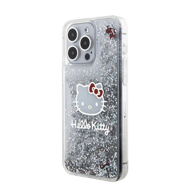 Hello Kitty iPhone 15 Pro Max Sıvılı Glitter Kılıf – Fotoğraf 2