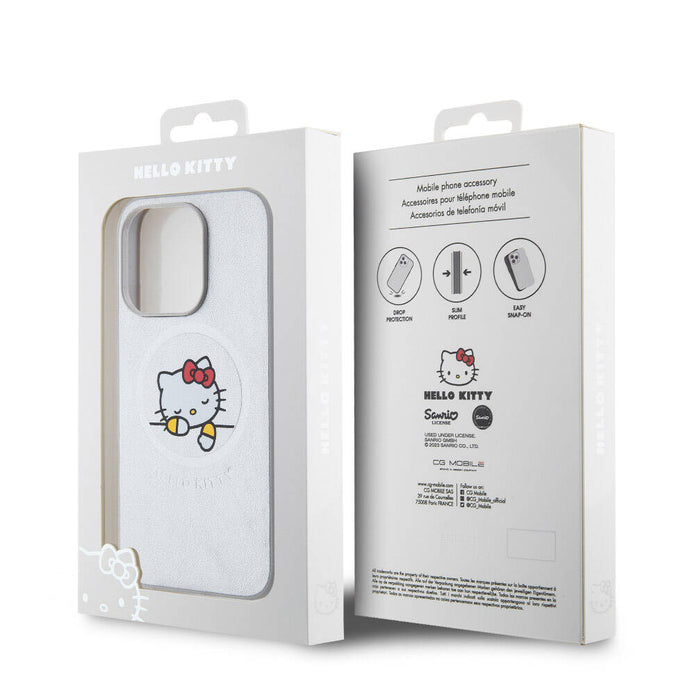 Hello Kitty iPhone 15 Pro Max Uyuyan Kitty Deri MagSafe Uyumlu Kılıf – Fotoğraf 6
