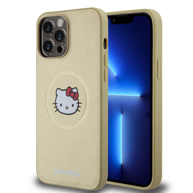 Hello Kitty iPhone 15 Pro Max Kitty Head Deri MagSafe Uyumlu Kılıf – Fotoğraf 6