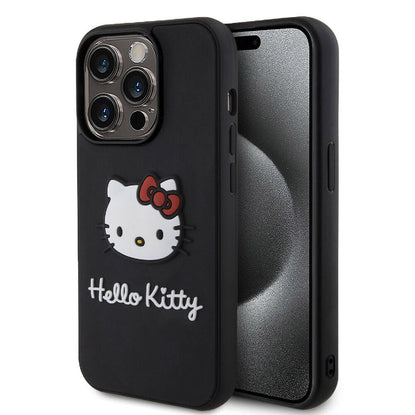 Hello Kitty iPhone 15 Pro Max 3D Rubber Kitty Head Kılıf – Fotoğraf 1