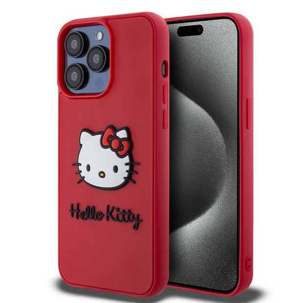 Hello Kitty iPhone 15 Pro Max 3D Rubber Kitty Head Kılıf