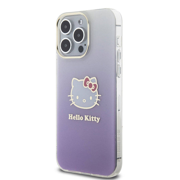 Hello Kitty iPhone 15 Pro Max Elektroplating Gradyan Kılıf – Fotoğraf 2