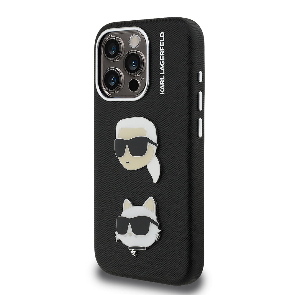 Karl Lagerfeld iPhone 15 Pro Max K&C Heads Pin Kılıf