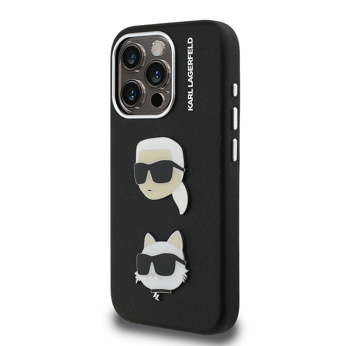 Karl Lagerfeld iPhone 15 Pro Max K&C Heads Pin Kılıf