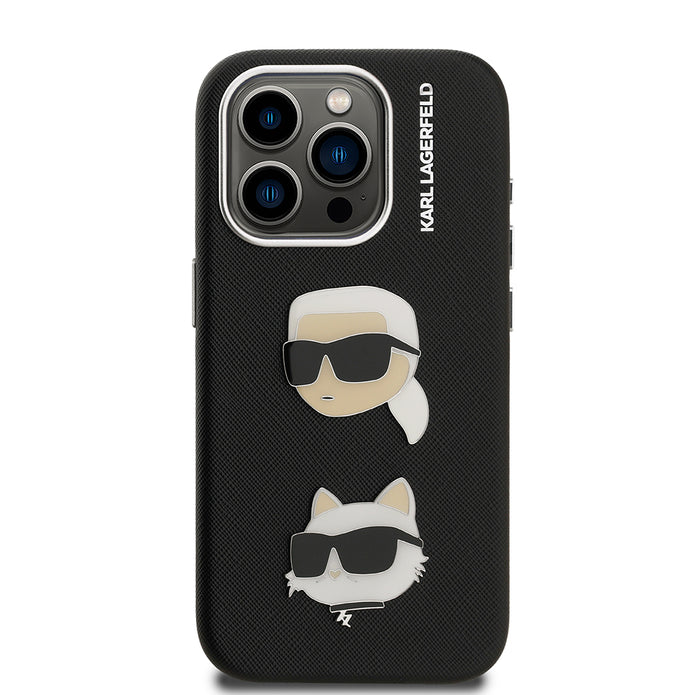 Karl Lagerfeld iPhone 15 Pro Max K&C Heads Pin Kılıf