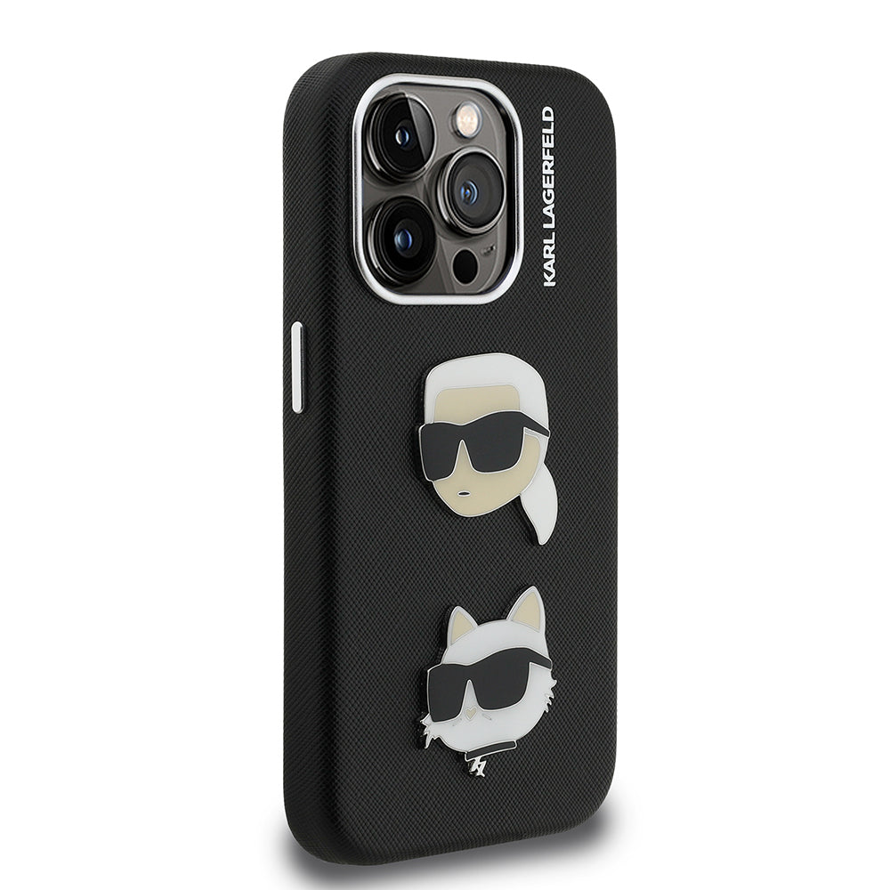 Karl Lagerfeld iPhone 15 Pro Max K&C Heads Pin Kılıf