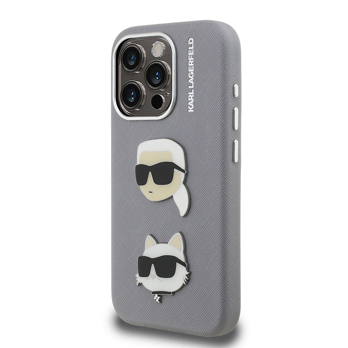 Karl Lagerfeld iPhone 15 Pro Max K&C Heads Pin Kılıf