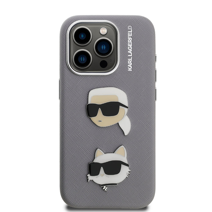 Karl Lagerfeld iPhone 15 Pro Max K&C Heads Pin Kılıf