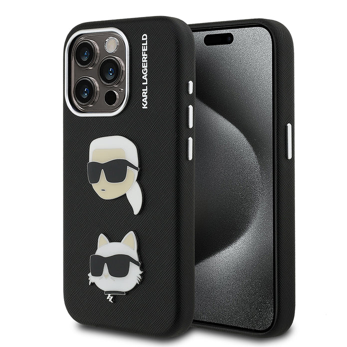 Karl Lagerfeld iPhone 15 Pro Max K&C Heads Pin Kılıf
