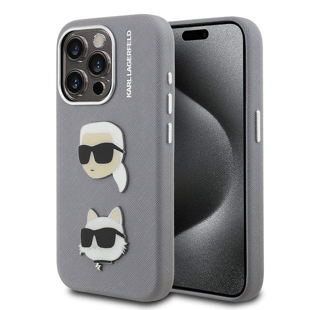 Karl Lagerfeld iPhone 15 Pro Max K&C Heads Pin Kılıf – Fotoğraf 5