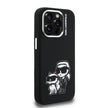 Karl Lagerfeld iPhone 15 Pro Max Karl & Choupette Sketch Logolu Silikon Kılıf