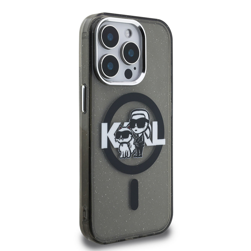 Karl Lagerfeld iPhone 15 Pro Max Choupette Sketch Simli Kılıf