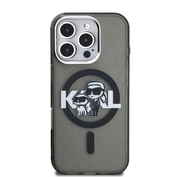Karl Lagerfeld iPhone 15 Pro Max Choupette Sketch Simli Kılıf