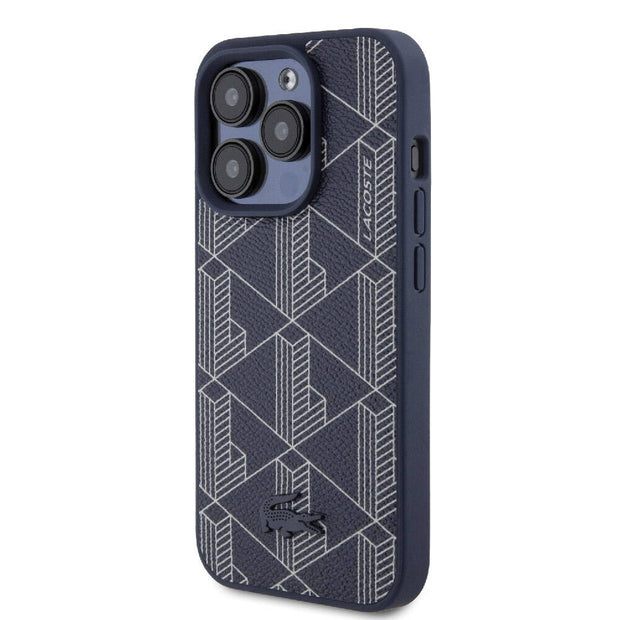 Lacoste iPhone 15 Pro Max Karışık Monogram PU Deri MagSafe Uyumlu Kılıf – Fotoğraf 2