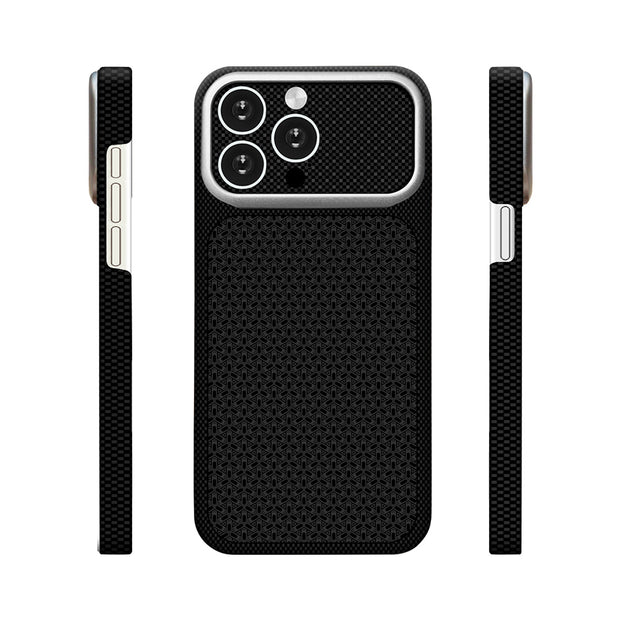 Zore Paris iPhone 15 Pro Max Nexel Dokulu Sert PC MagSafe Uyumlu Kılıf – Fotoğraf 1