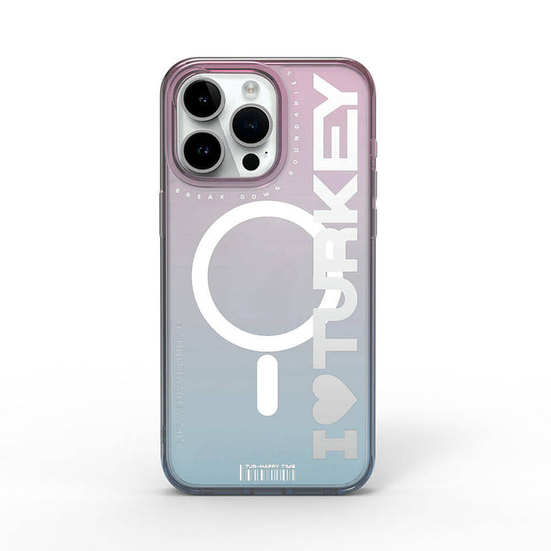 Turkey C Serisi Magsafe uyumlu Şeffaf Renk Geçişli iPhone 15 Pro Max Kılıf – Fotoğraf 4