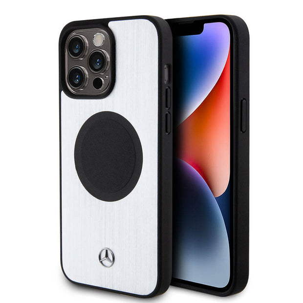 Mercedes Benz iPhone 15 Pro Max Alüminyum Yıldız Logolu MagSafe Uyumlu Kılıf – Fotoğraf 1