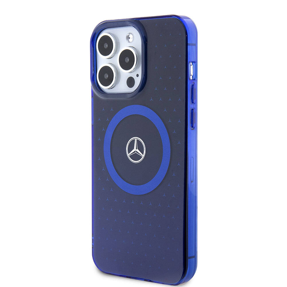 Mercedes Benz iPhone 15 Pro Max Mavi Yıldız Çift Katmanlı MagSafe Uyumlu Kılıf – Fotoğraf 2