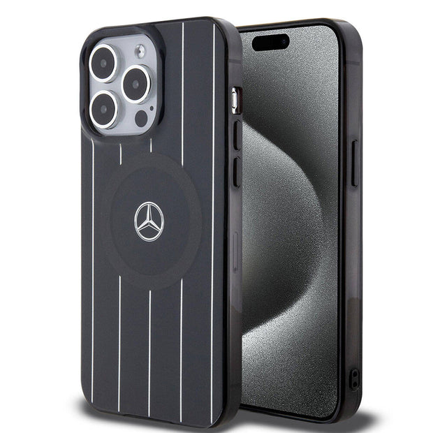 Mercedes Benz iPhone 15 Pro Max Paralel Çizgili Çift Katmanlı MagSafe Uyumlu Kılıf – Fotoğraf 7