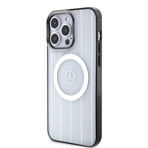 Mercedes Benz iPhone 15 Pro Max Paralel Çizgili Çift Katmanlı MagSafe Uyumlu Kılıf – Fotoğraf 2
