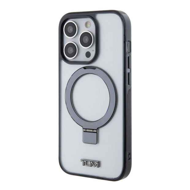 TUMI iPhone 15 Pro Max Metal Logolu Ring Standlı Silikon MagSafe Uyumlu Kılıf – Fotoğraf 2