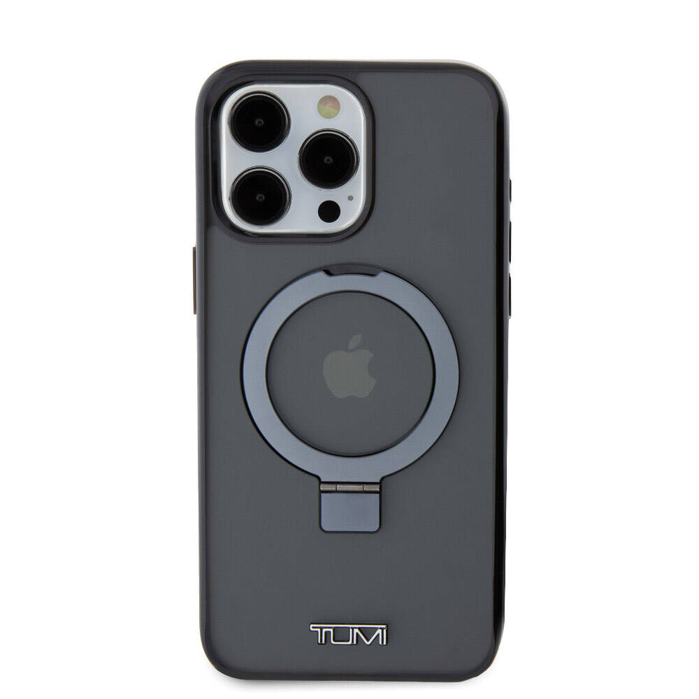 TUMI iPhone 15 Pro Max Metal Logolu Ring Standlı PC TPU MagSafe Uyumlu Kılıf – Fotoğraf 3