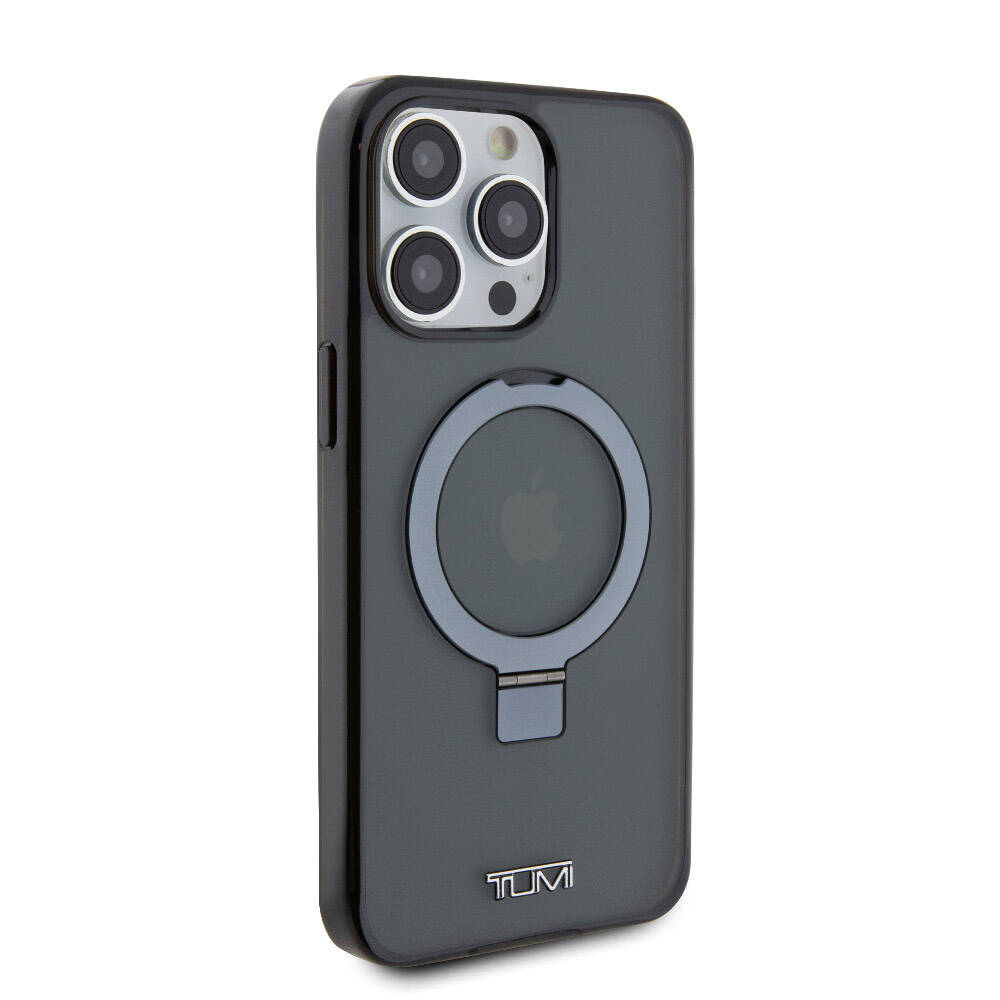 TUMI iPhone 15 Pro Max Metal Logolu Ring Standlı PC TPU MagSafe Uyumlu Kılıf – Fotoğraf 4