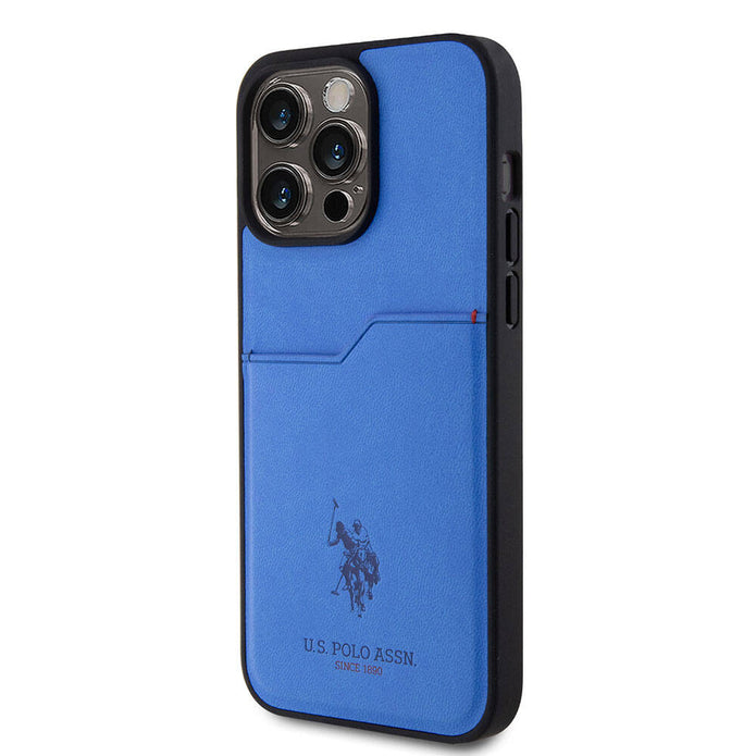 U.S. Polo Assn. iPhone 15 Pro Max Logolu PU Kartlıklı Kılıf – Fotoğraf 2