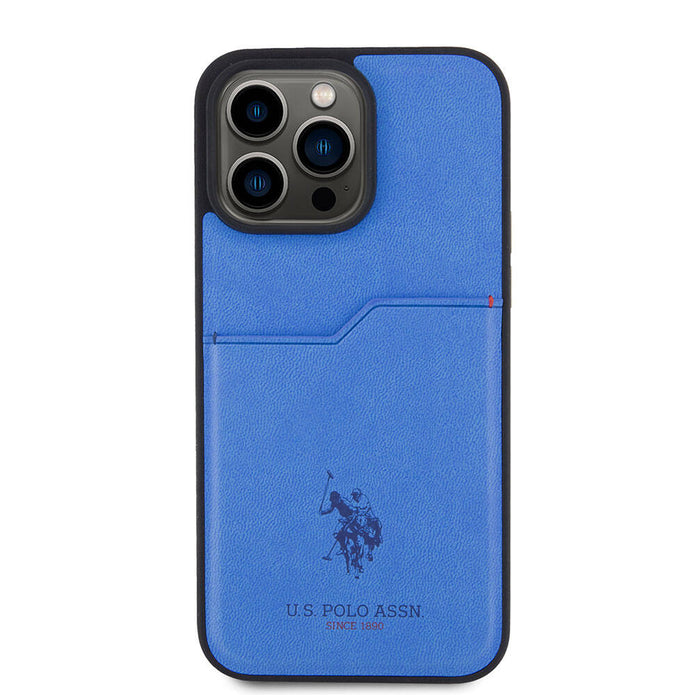 U.S. Polo Assn. iPhone 15 Pro Max Logolu PU Kartlıklı Kılıf – Fotoğraf 3