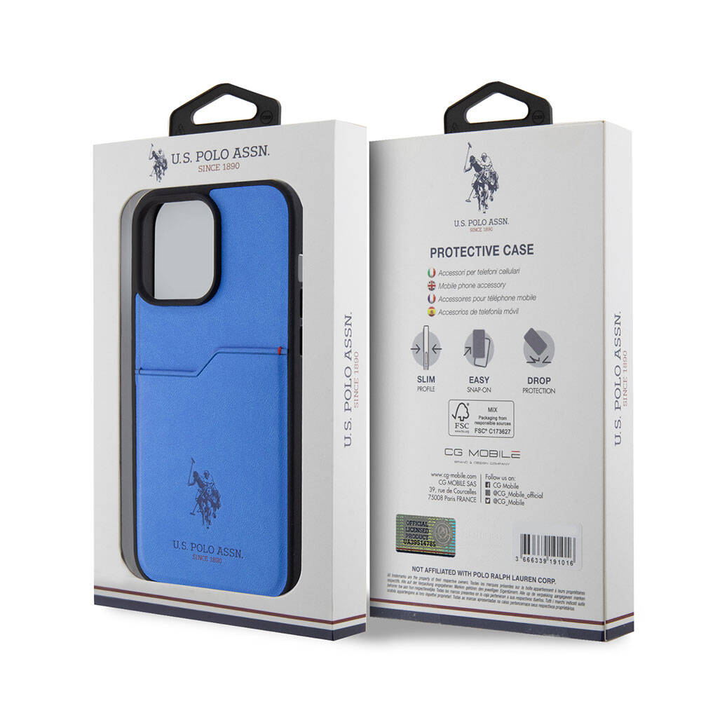 U.S. Polo Assn. iPhone 15 Pro Max Logolu PU Kartlıklı Kılıf – Fotoğraf 6