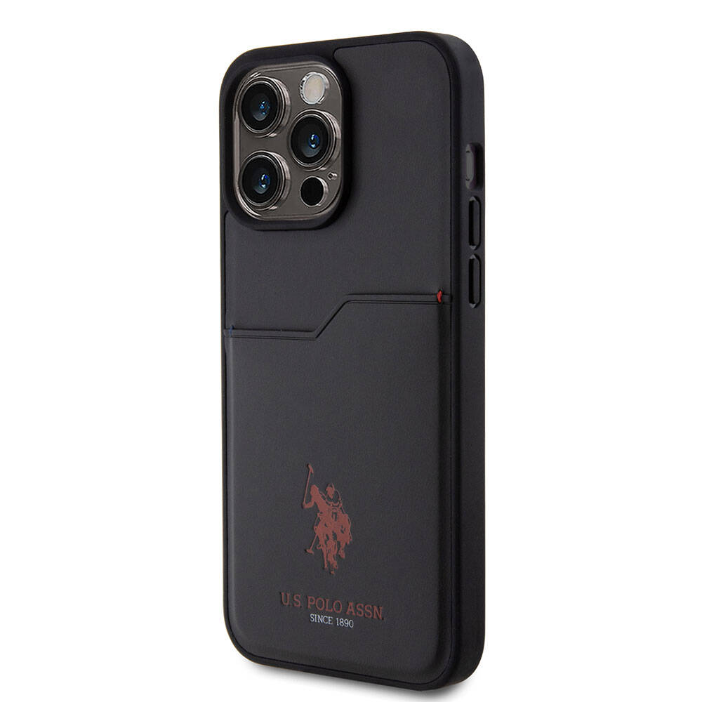 U.S. Polo Assn. iPhone 15 Pro Max Logolu PU Kartlıklı Kılıf – Fotoğraf 8