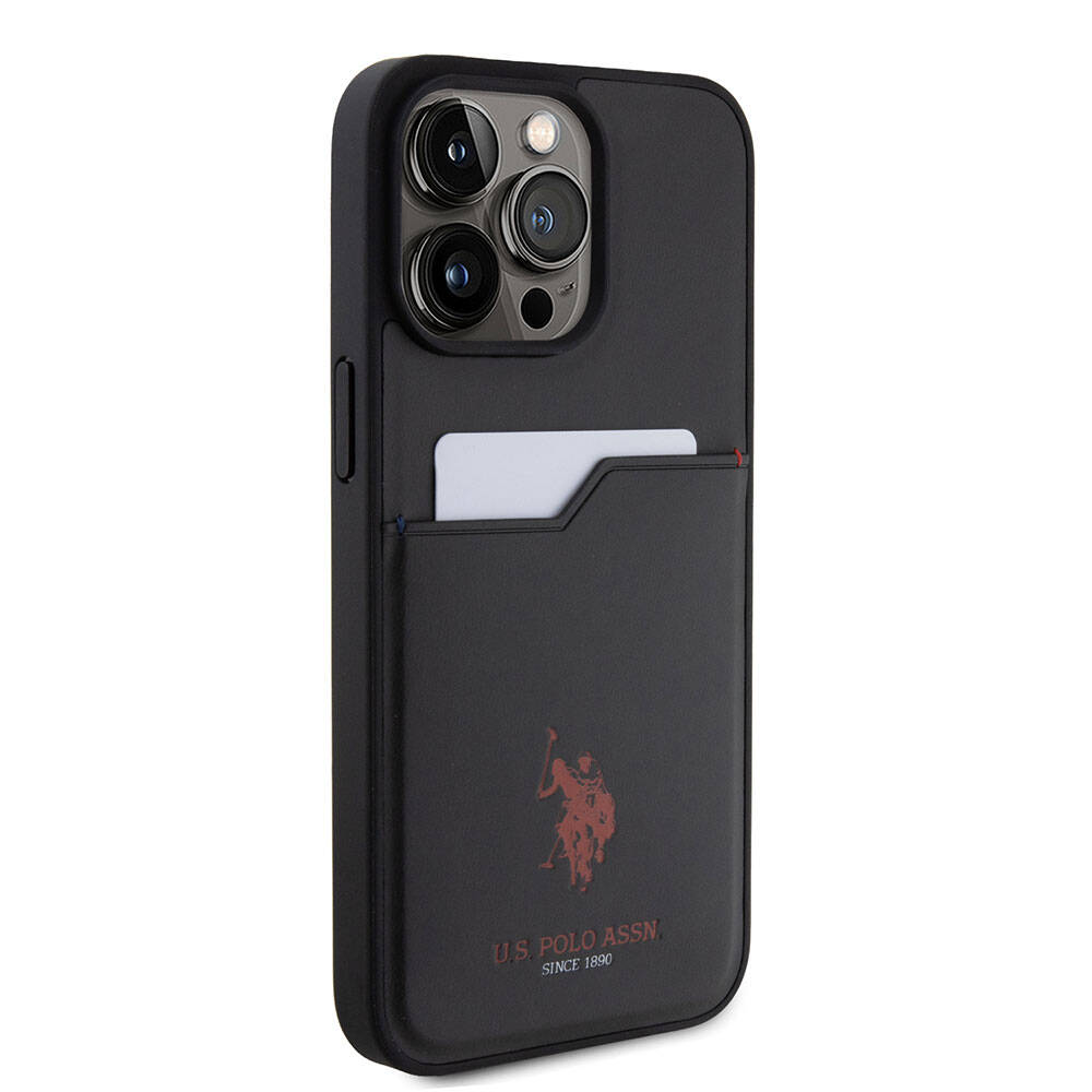U.S. Polo Assn. iPhone 15 Pro Max Logolu PU Kartlıklı Kılıf – Fotoğraf 10