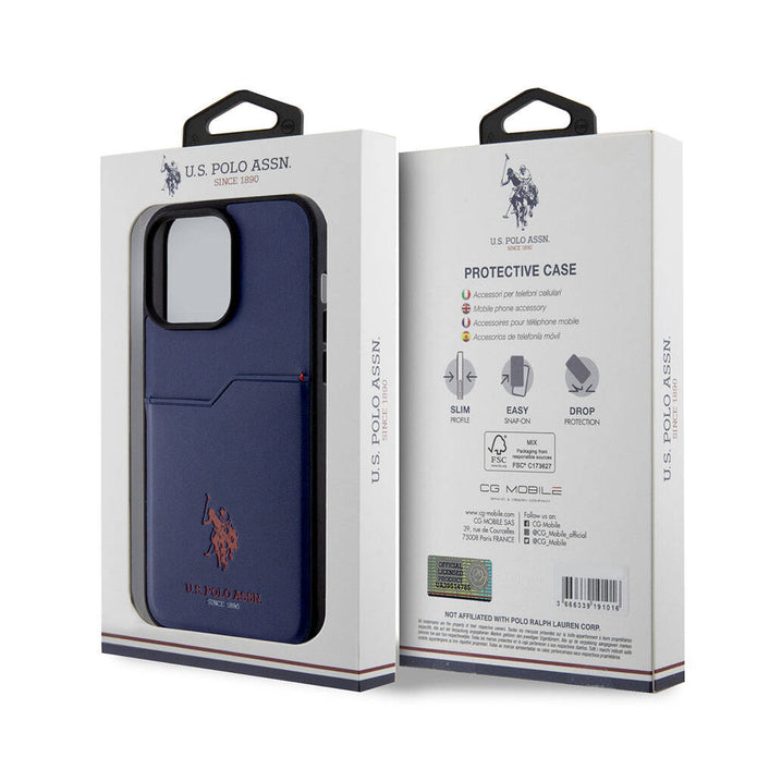 U.S. Polo Assn. iPhone 15 Pro Max Logolu PU Kartlıklı Kılıf – Fotoğraf 17
