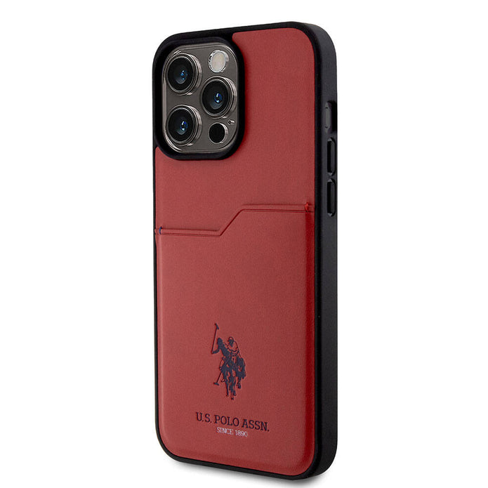 U.S. Polo Assn. iPhone 15 Pro Max Logolu PU Kartlıklı Kılıf – Fotoğraf 19