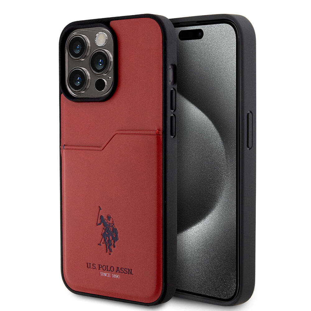 U.S. Polo Assn. iPhone 15 Pro Max Logolu PU Kartlıklı Kılıf – Fotoğraf 18