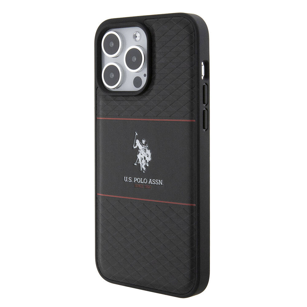 U.S. Polo Assn. iPhone 15 Pro Max Deri Şeritli Logolu Kılıf – Fotoğraf 2