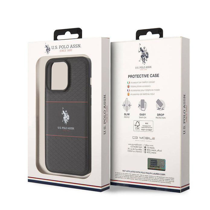 U.S. Polo Assn. iPhone 15 Pro Max Deri Şeritli Logolu Kılıf – Fotoğraf 6