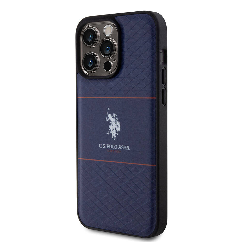 U.S. Polo Assn. iPhone 15 Pro Max Deri Şeritli Logolu Kılıf – Fotoğraf 8