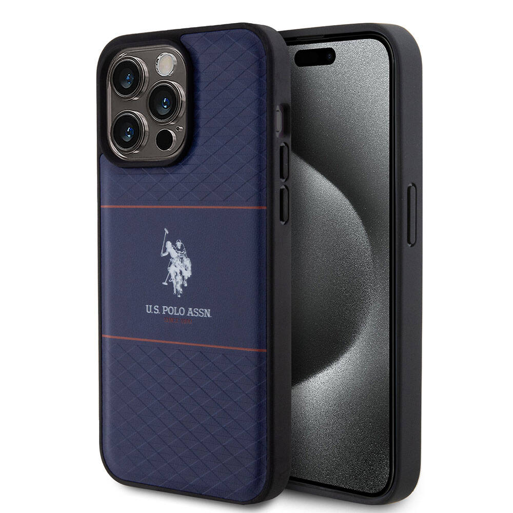 U.S. Polo Assn. iPhone 15 Pro Max Deri Şeritli Logolu Kılıf – Fotoğraf 7