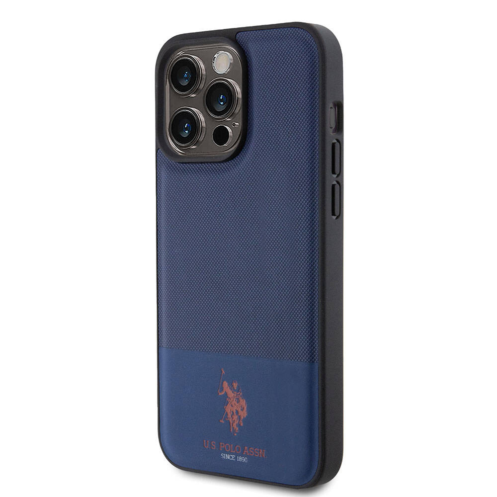 U.S. Polo Assn. iPhone 15 Pro Max Örgü Desenli Suni Deri Kılıf – Fotoğraf 2