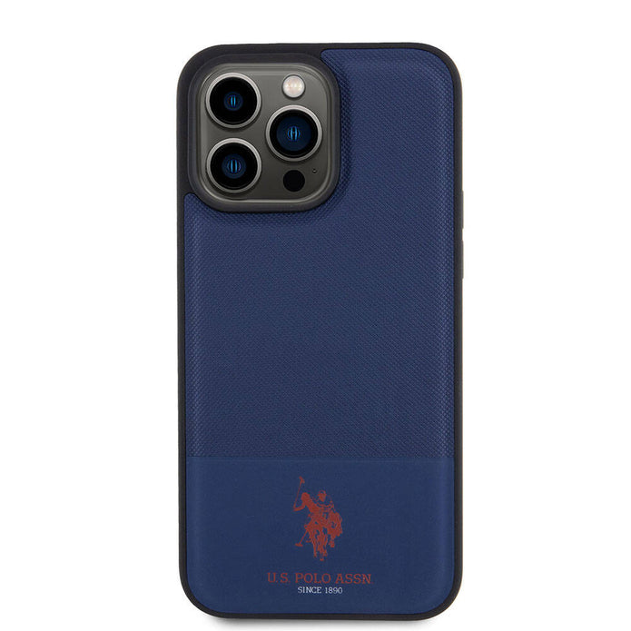 U.S. Polo Assn. iPhone 15 Pro Max Örgü Desenli Suni Deri Kılıf – Fotoğraf 3