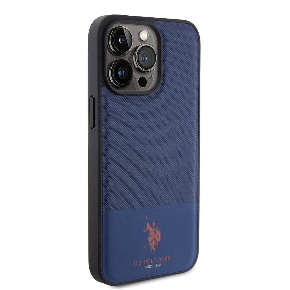 U.S. Polo Assn. iPhone 15 Pro Max Örgü Desenli Suni Deri Kılıf – Fotoğraf 4