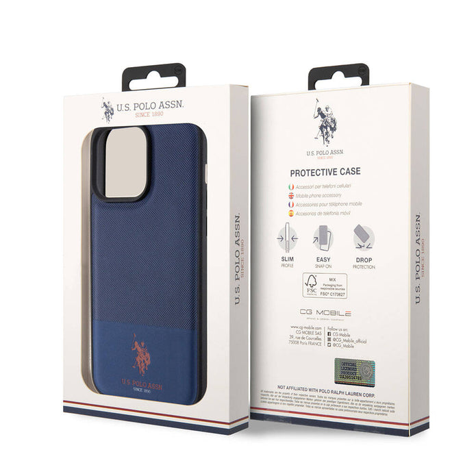 U.S. Polo Assn. iPhone 15 Pro Max Örgü Desenli Suni Deri Kılıf – Fotoğraf 6