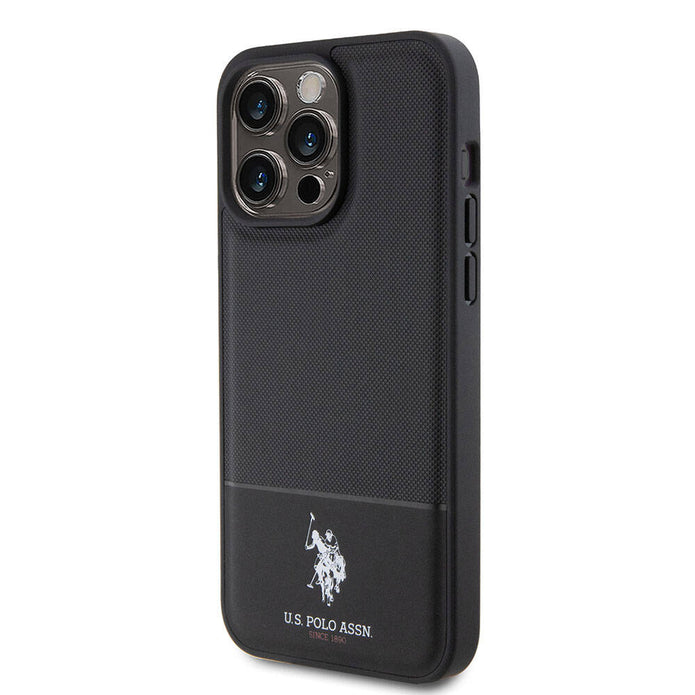 U.S. Polo Assn. iPhone 15 Pro Max Örgü Desenli Suni Deri Kılıf – Fotoğraf 8
