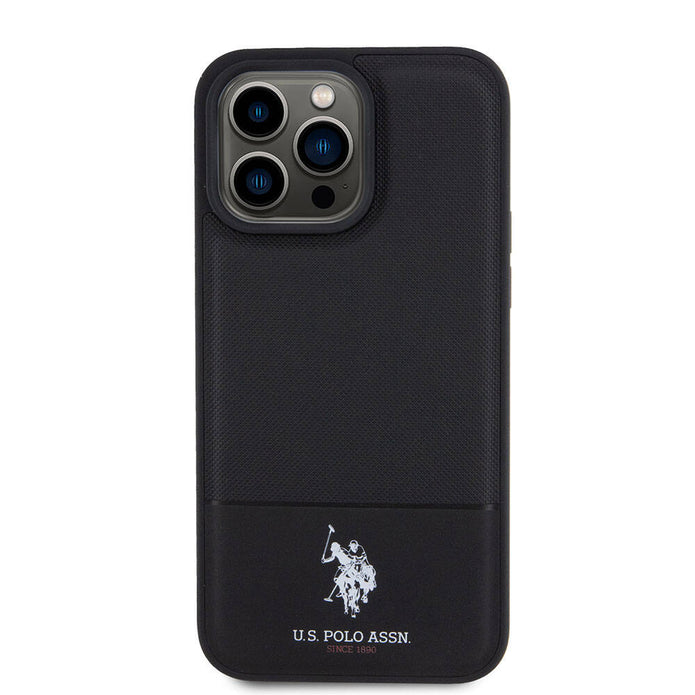 U.S. Polo Assn. iPhone 15 Pro Max Örgü Desenli Suni Deri Kılıf – Fotoğraf 9