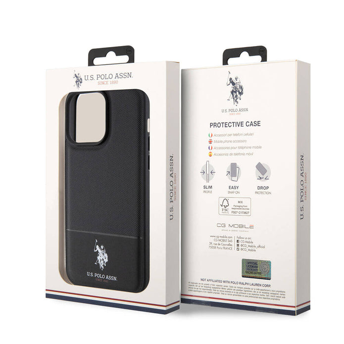 U.S. Polo Assn. iPhone 15 Pro Max Örgü Desenli Suni Deri Kılıf – Fotoğraf 12